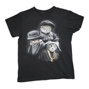 DOM "Thug Life Cats" Graphic Tee – Size M